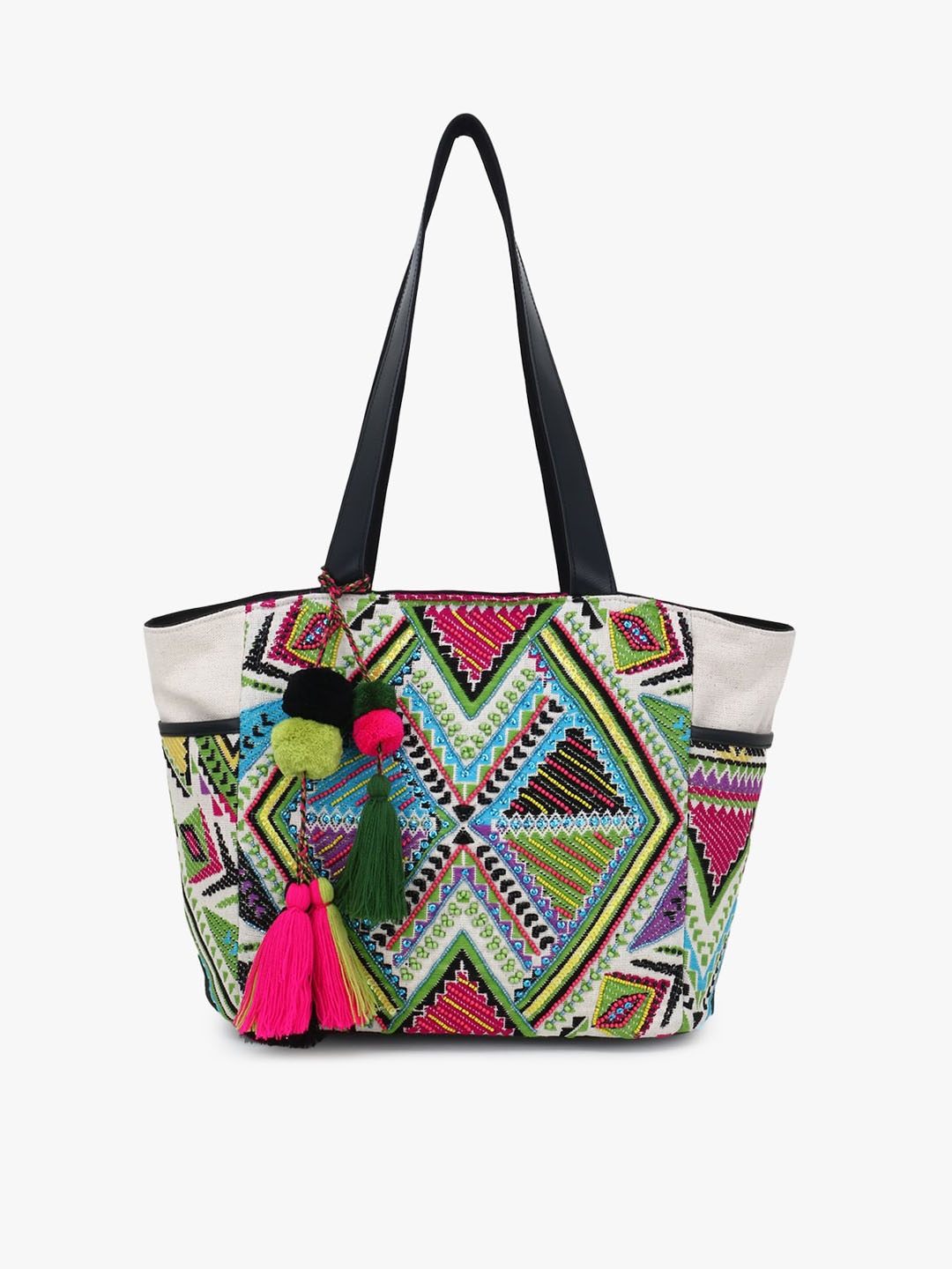 

Anekaant Off-White Self Design Shoulder Bag