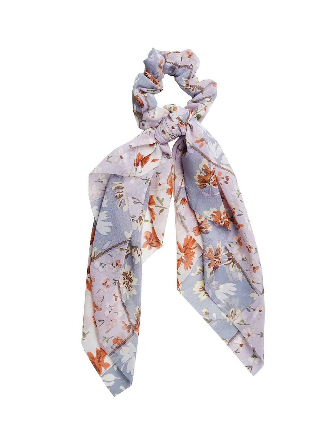 

JOKER & WITCH Women Lavender & Brown Floral Printed Ponytail Holders
