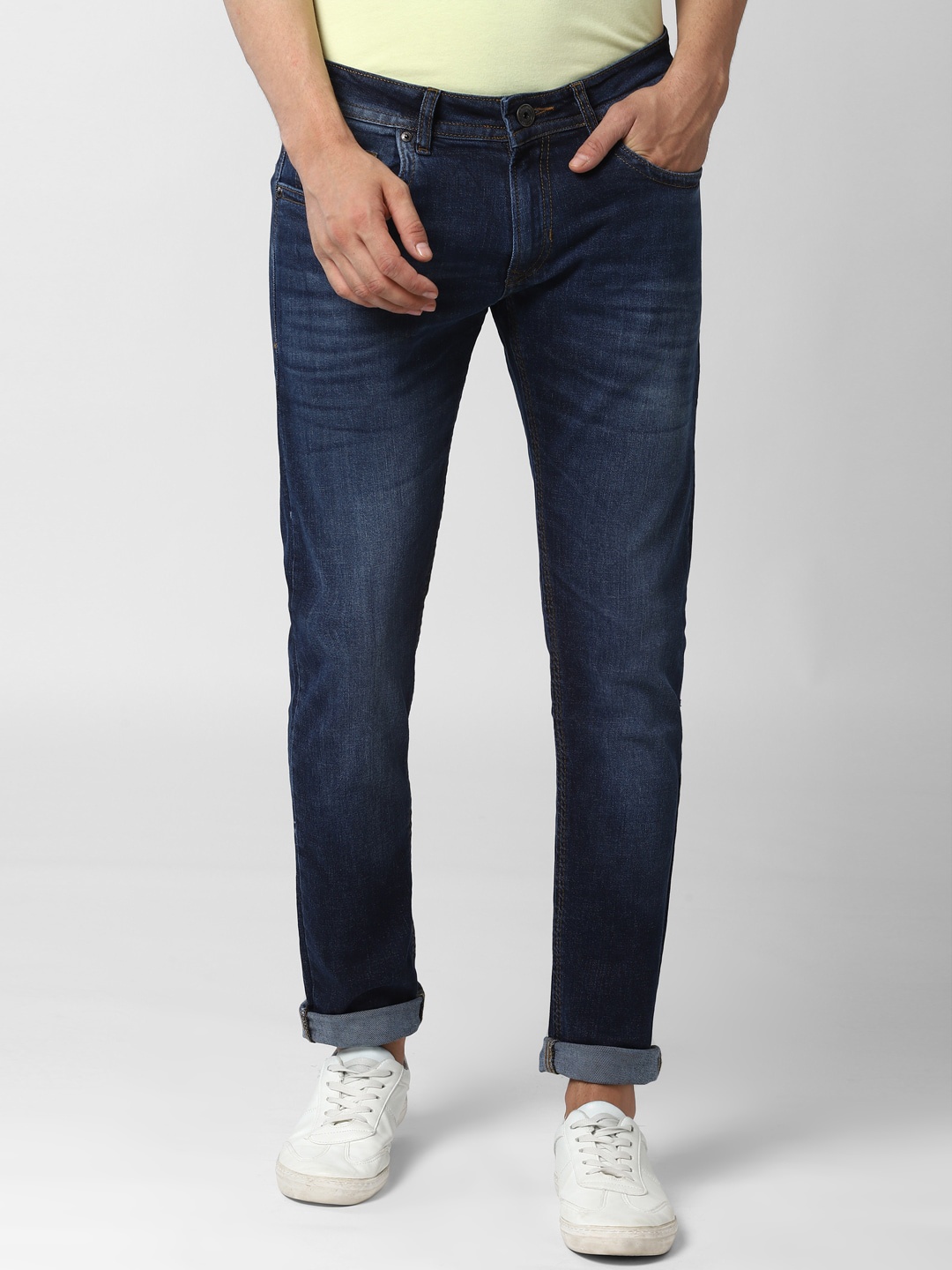 

Peter England Casuals Men Navy Blue Skinny Fit Light Fade Stretchable Jeans