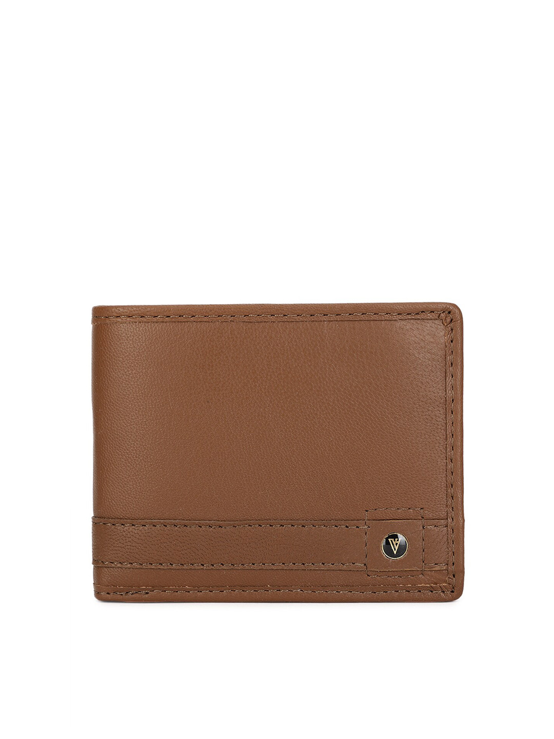 

Van Heusen Men Brown Solid Leather Two Fold Wallet