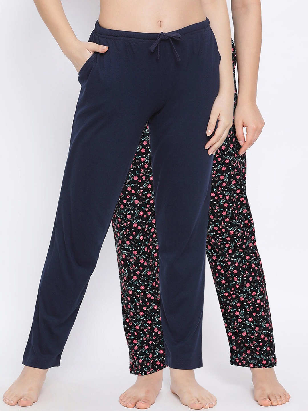 

Kanvin Women Pack of 2 Pure Cotton Lounge Pants, Black