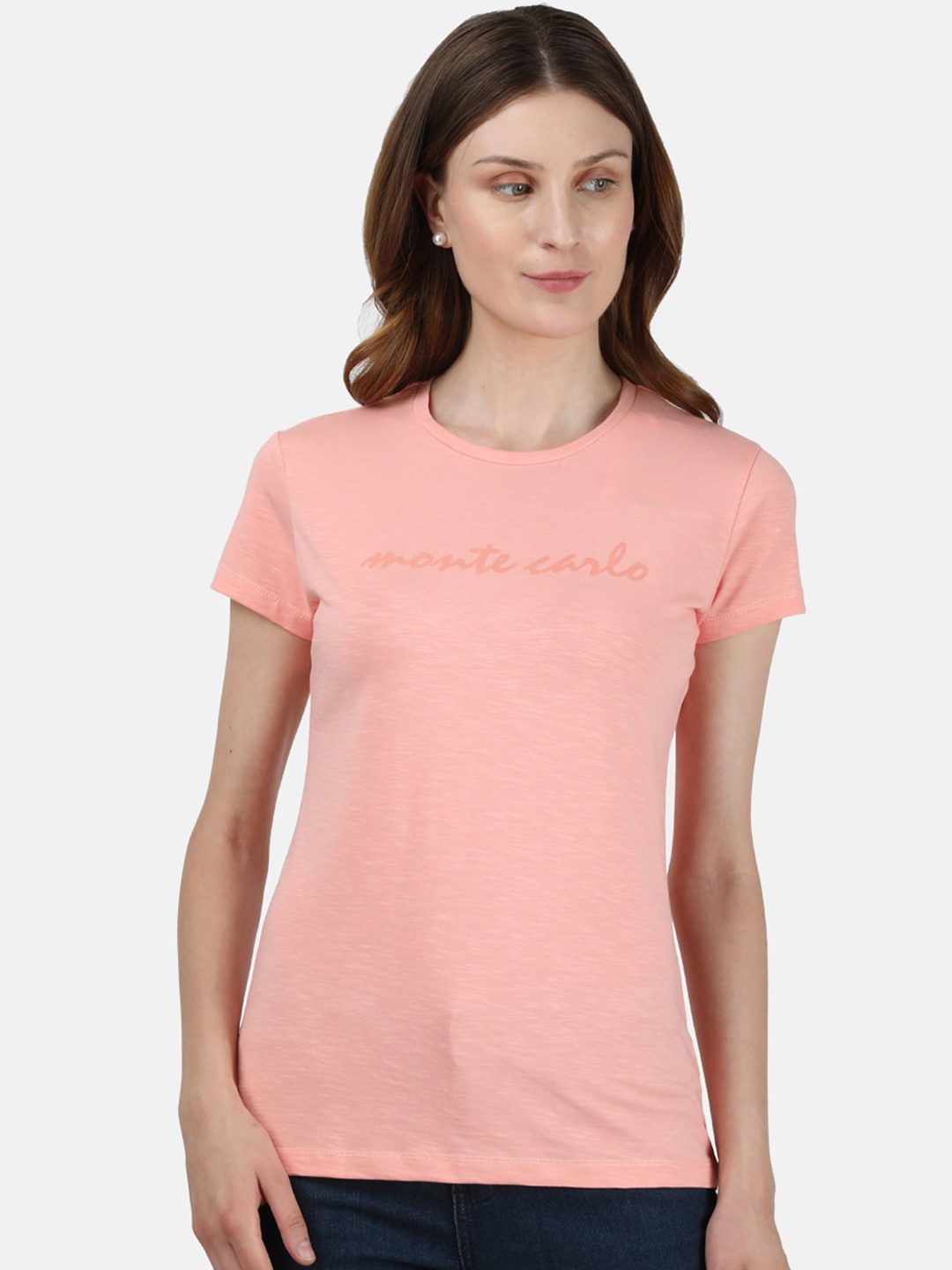

Monte Carlo Pink Brand Logo Regular Top