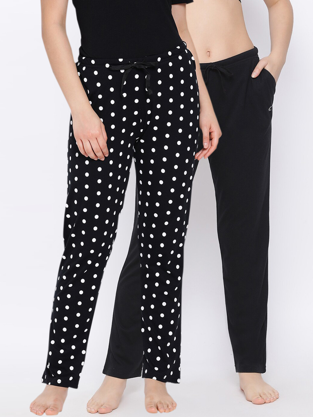 

Kanvin Women Pack of 2 Pure Cotton Lounge Pants, Black