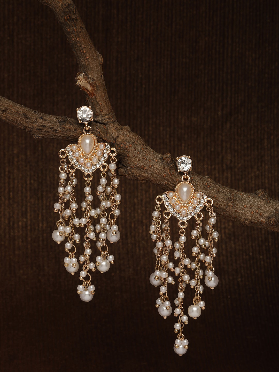 

Accessorize Gold-Plated & White Classic Drop Earrings