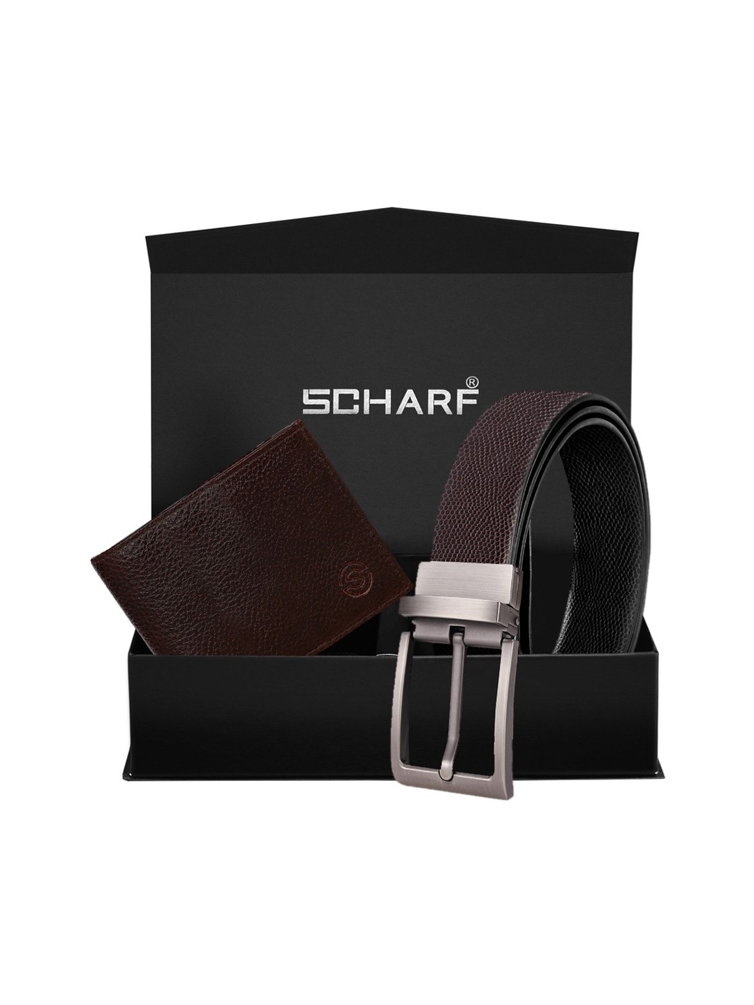 

SCHARF Men Brown Solid Accessory Gift Set