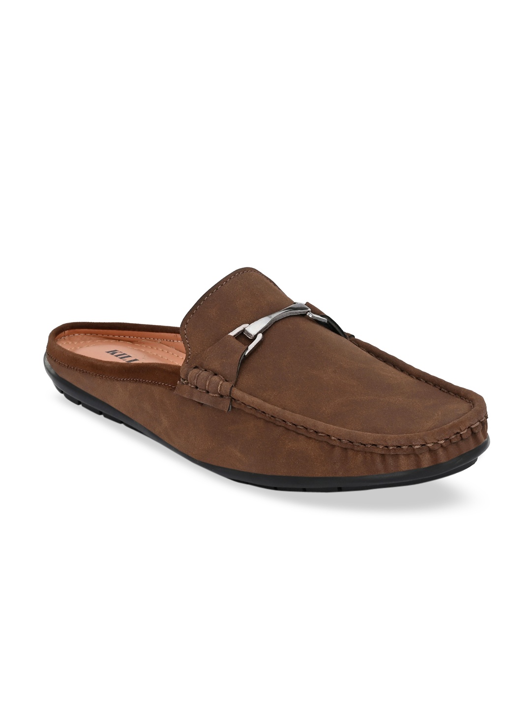 Killer Men Coffee Brown Solid Horsebit Loafers