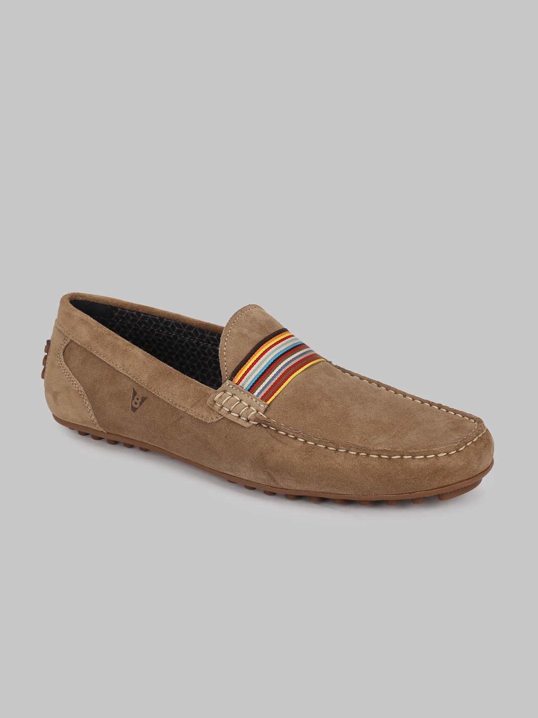 V8 by Ruosh Men Beige Suede Driving Shoes
