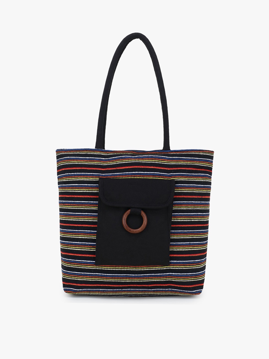 

Anekaant Black Self Design Shoulder Bag