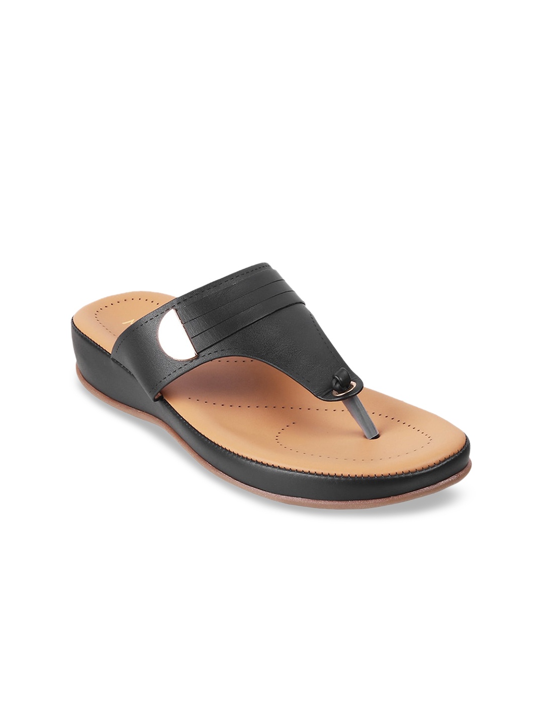 

Metro Women Black Solid Sandals