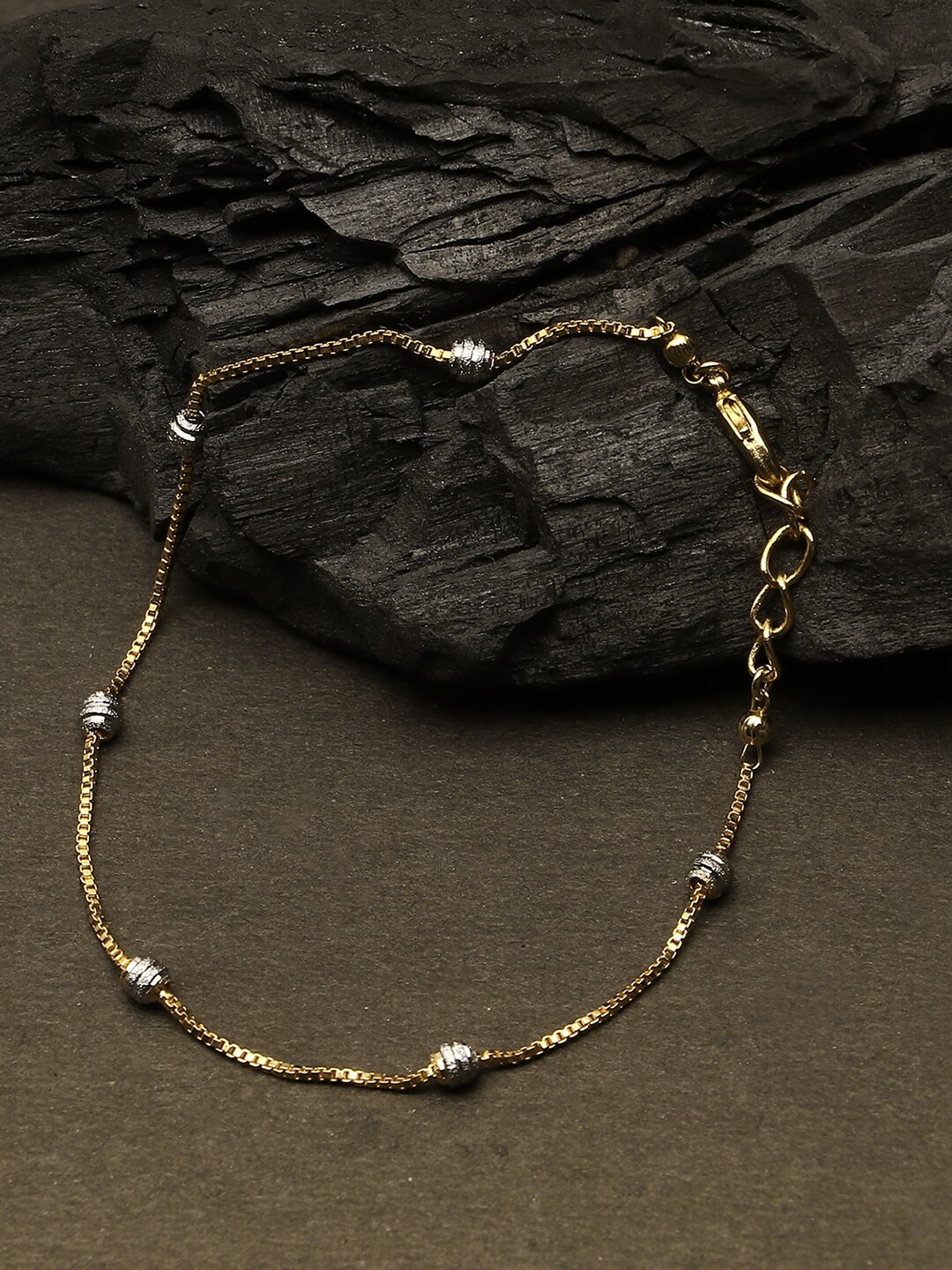 

Adwitiya Collection Gold-Plated Handcrafted Link Bracelet