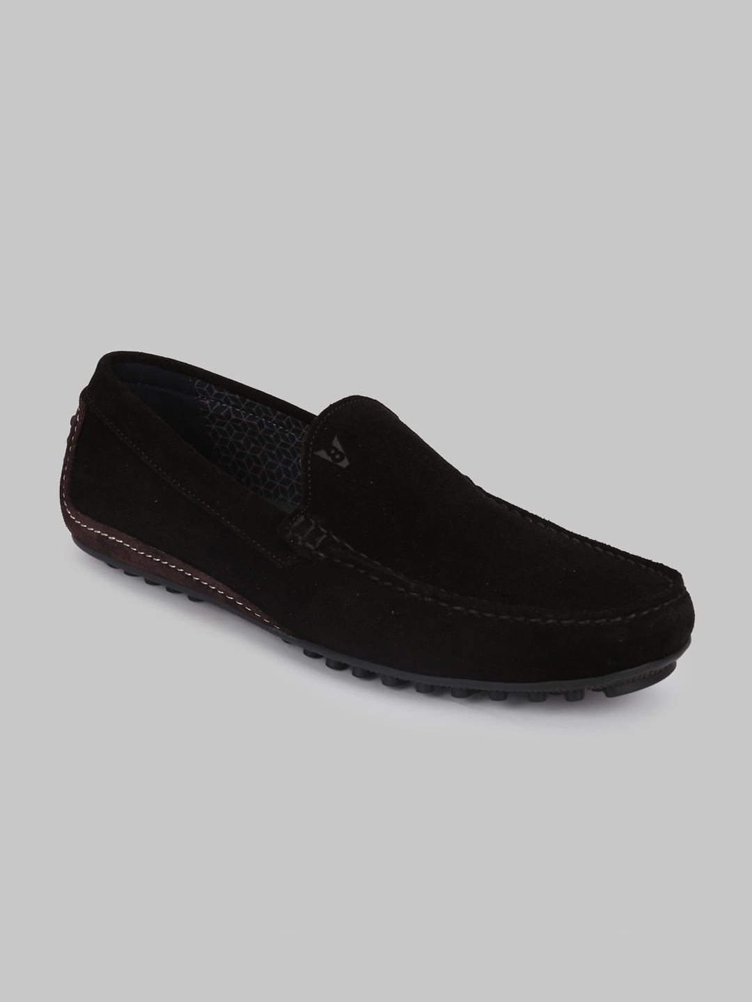 

V8 by Ruosh Men Black Suede Lightweight Driving Shoes