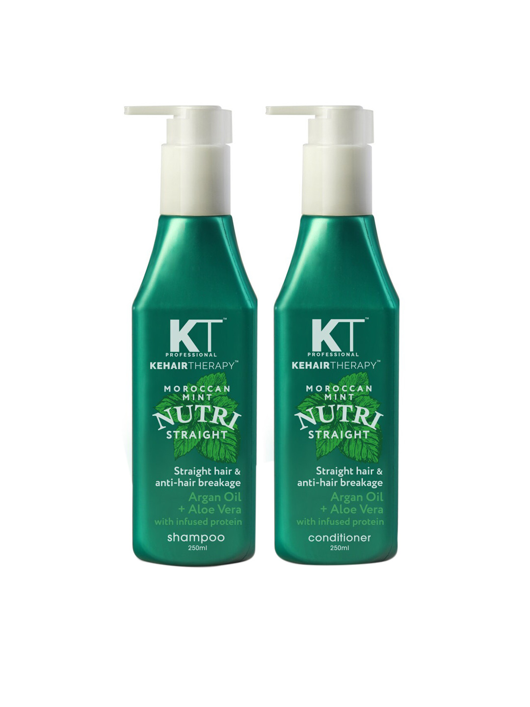 

KEHAIRTHERAPY KT Professional Nutri Straight Shampoo & Conditioner 500 ml, Green