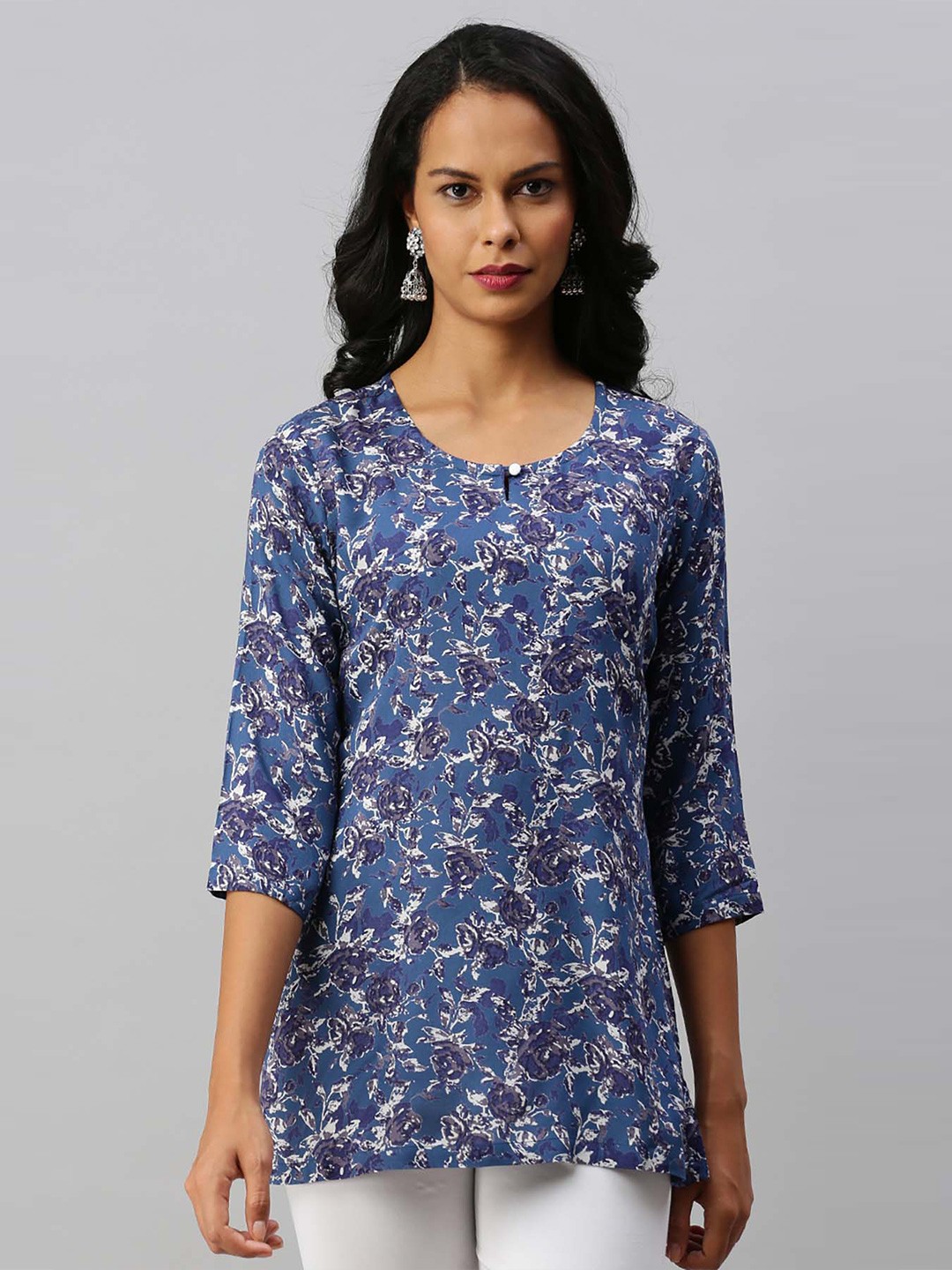 

Soch Blue Floral Printed Tunic