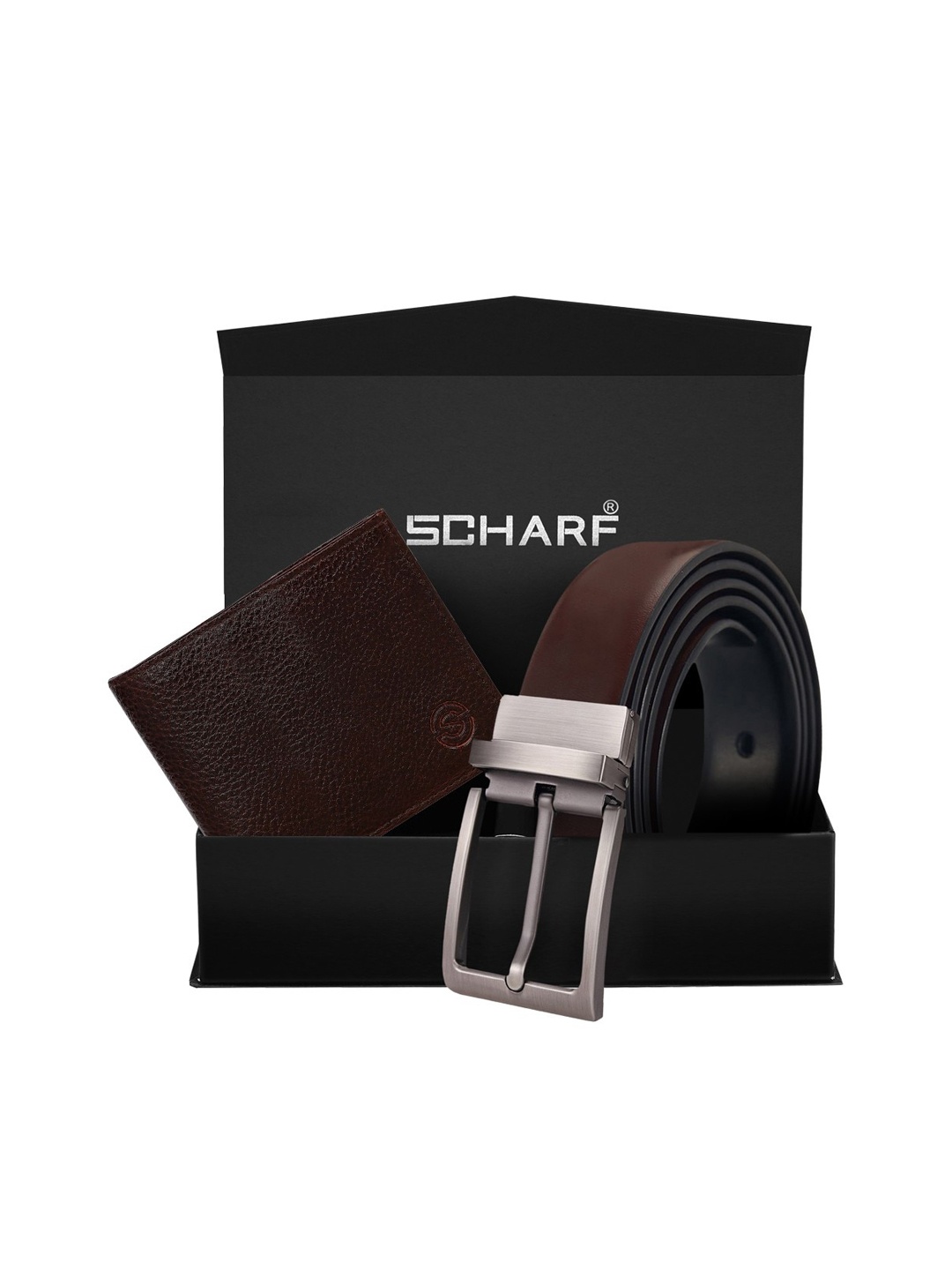 

SCHARF Men Black & Brown Solid Accessory Gift Set
