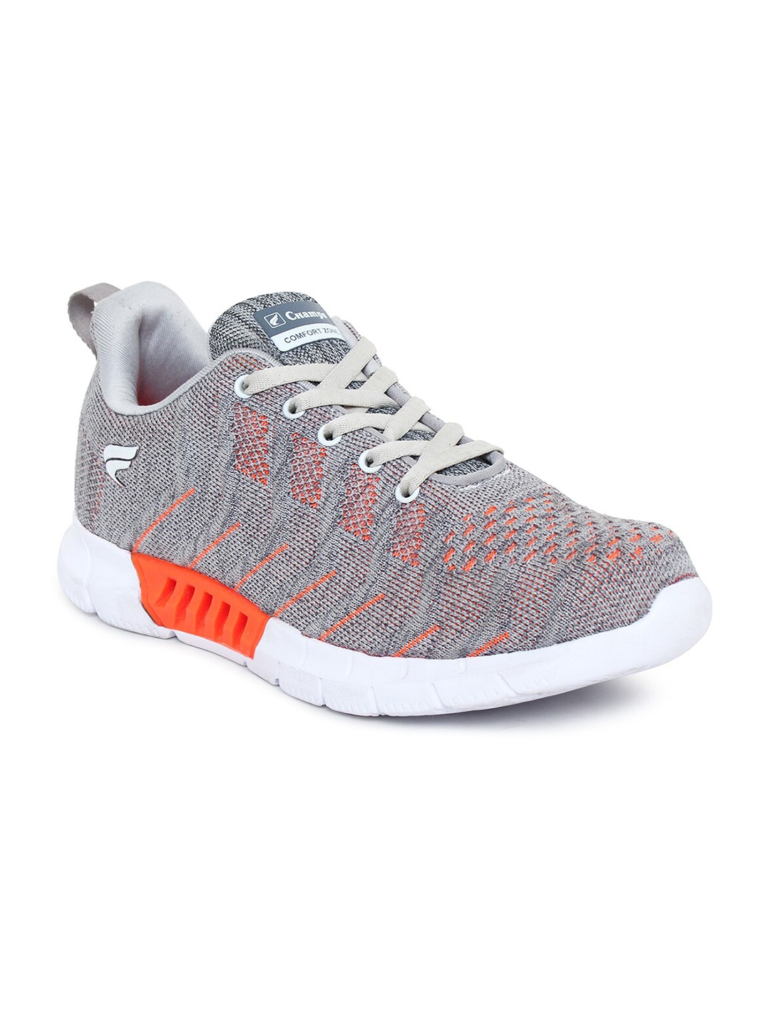 

Champs Men Grey Melange Textile Long Distance Running Shoes