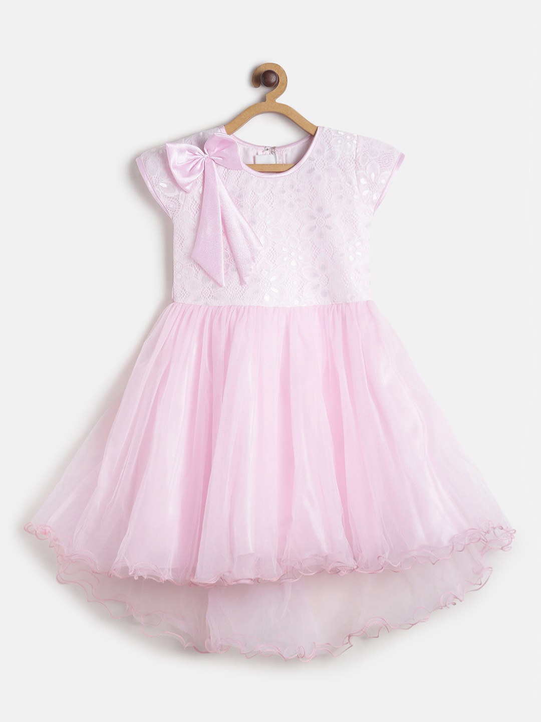 

TALES & STORIES Pink Floral Embroidered Dress