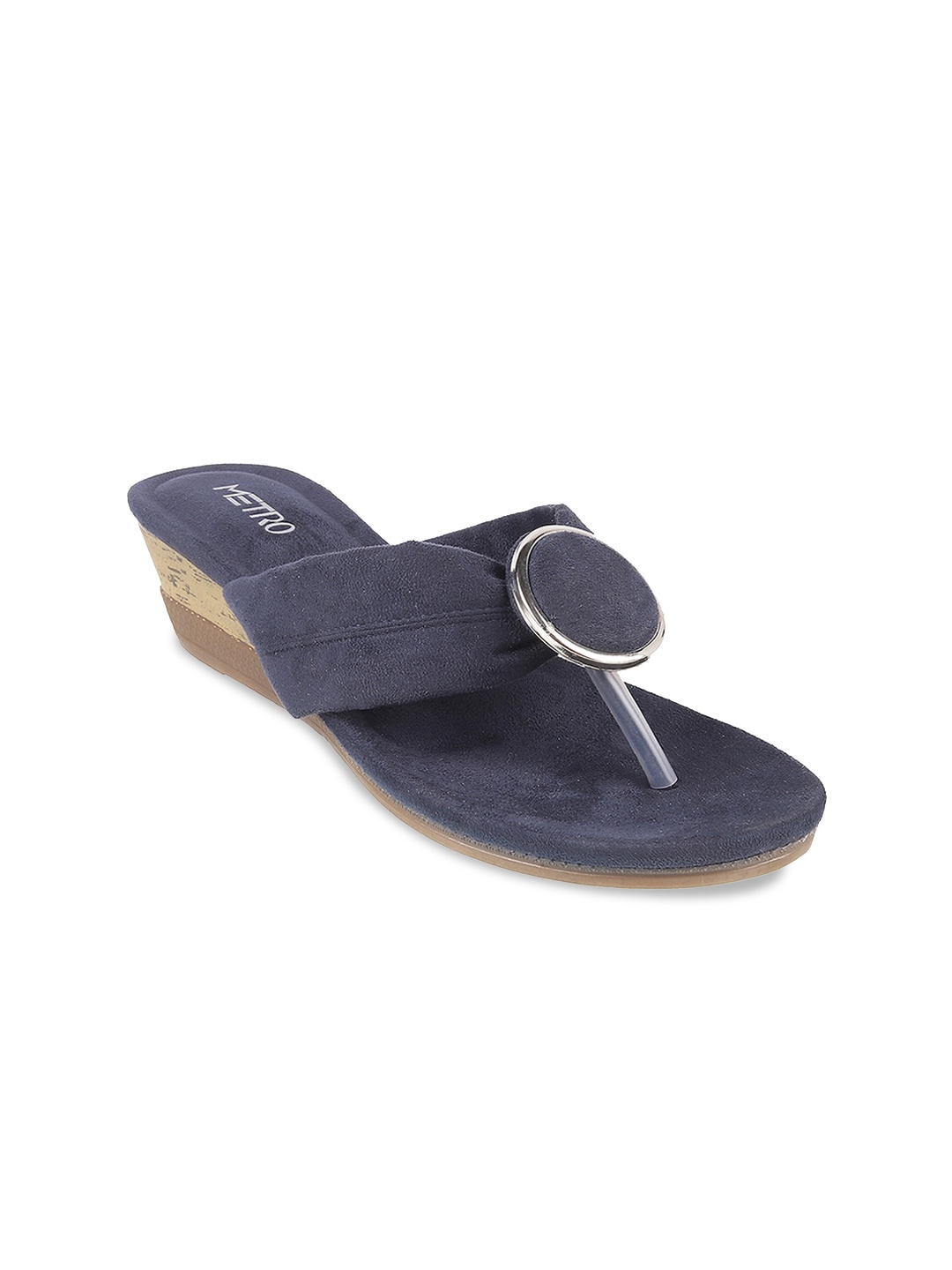

Metro Women Navy Blue Solid Sandals