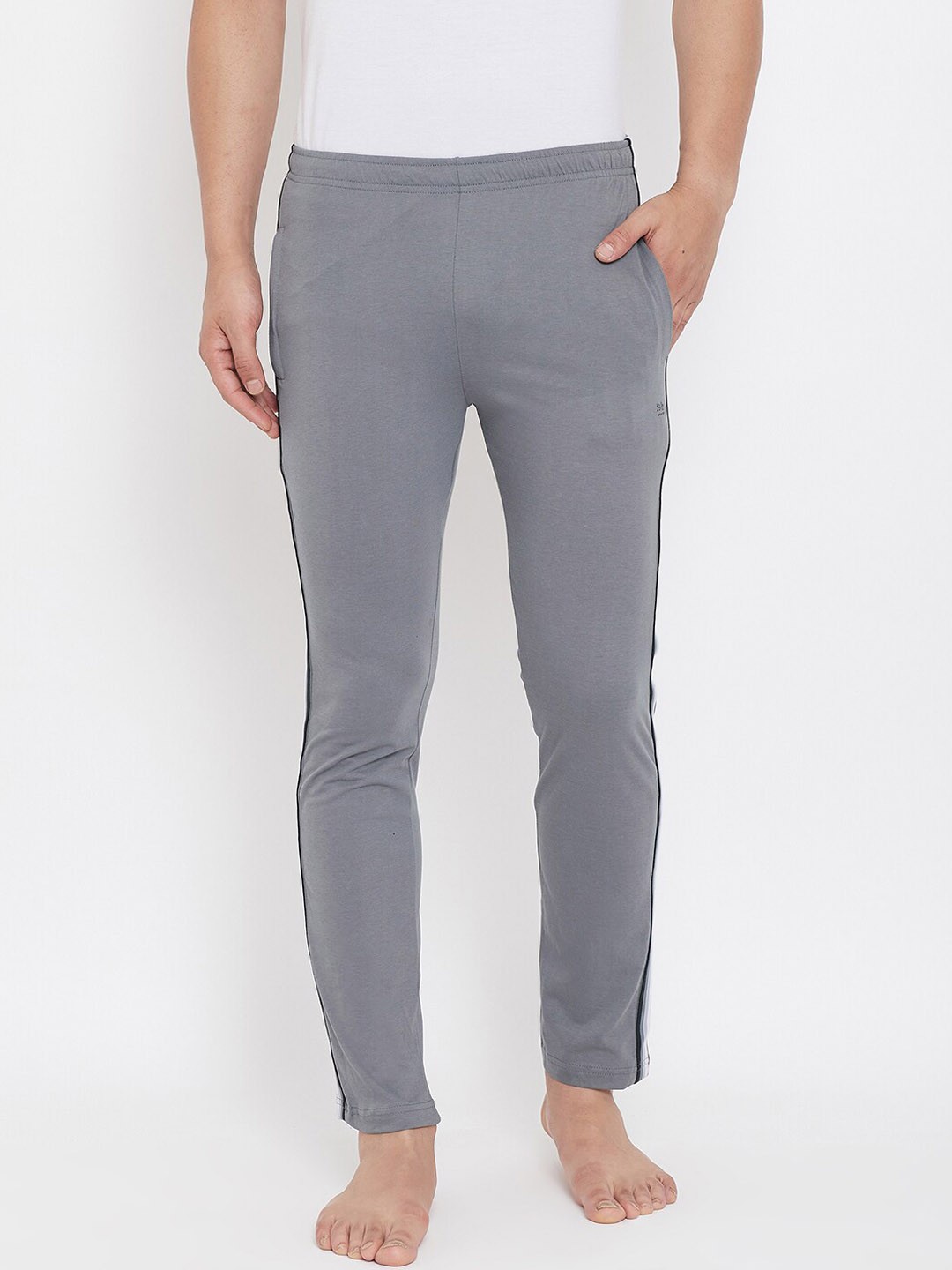 

Okane Men Grey Melange Solid Lounge Pants