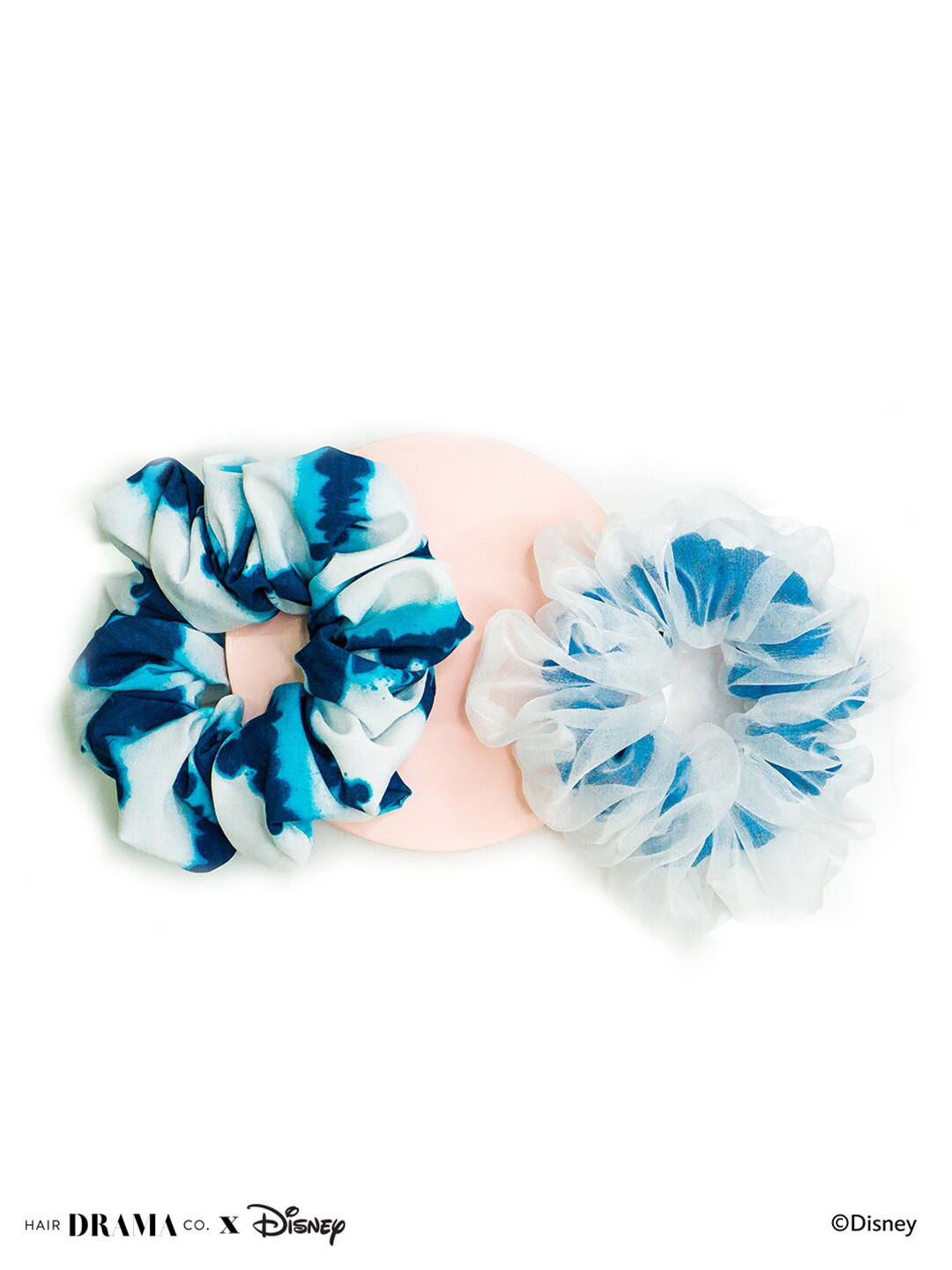 

HAIR DRAMA CO. X Disney Mickey Set Of 2 Tie & Dye Scrunchies, White