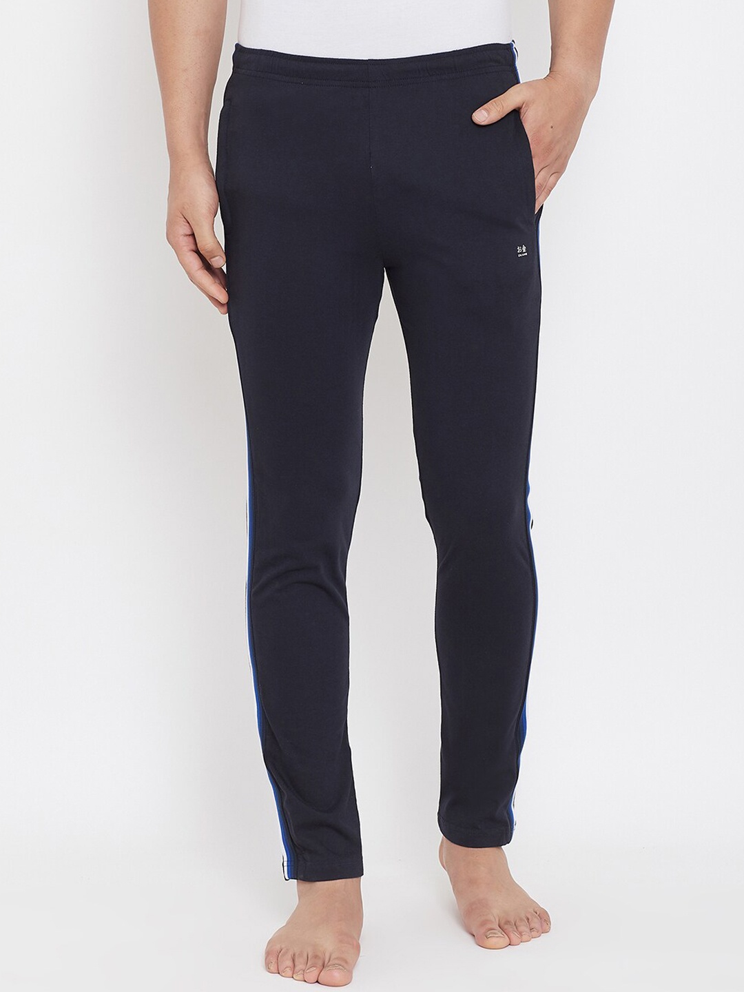 

Okane Men Navy Blue Solid Lounge Pants