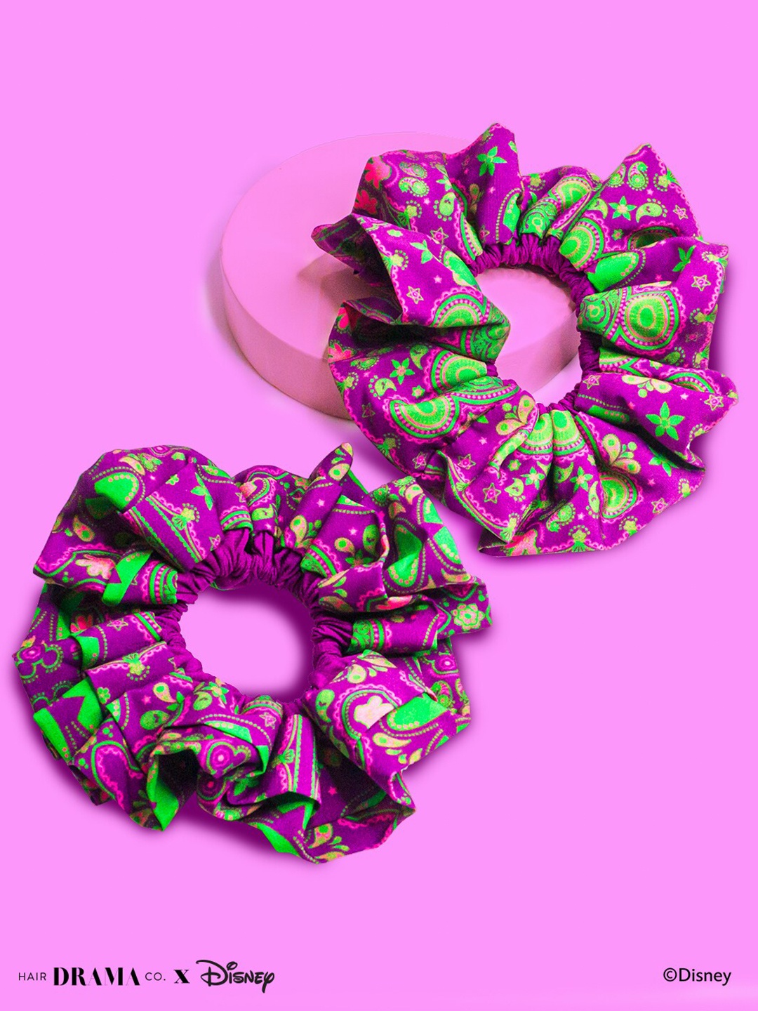 

Hair Drama Company X Disney Indie Minnie Set Of 2 Scrunchies, Purple