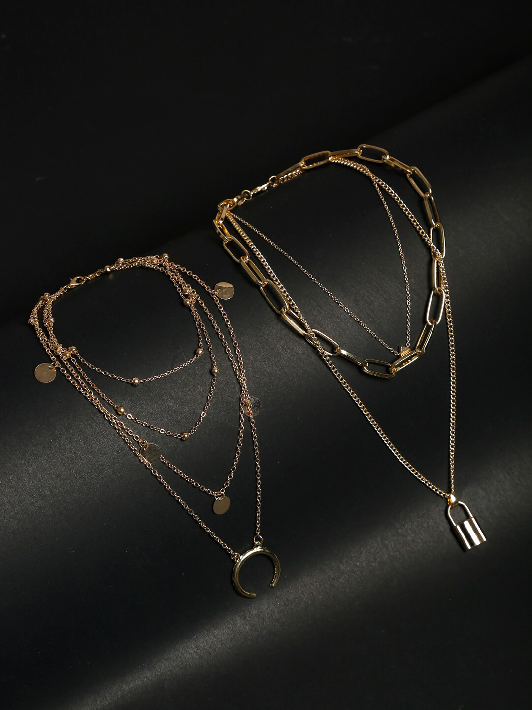 

YouBella Set of 2 Gold-Plated Alloy Layered Chains