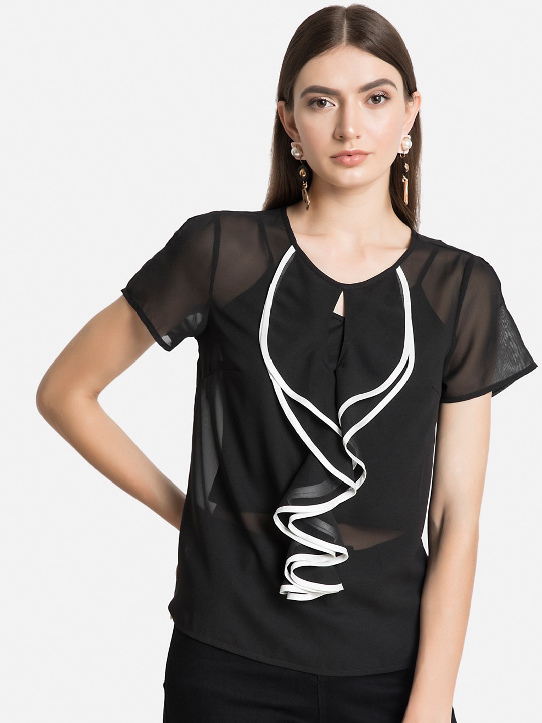 

Kazo Black & White Regular Top