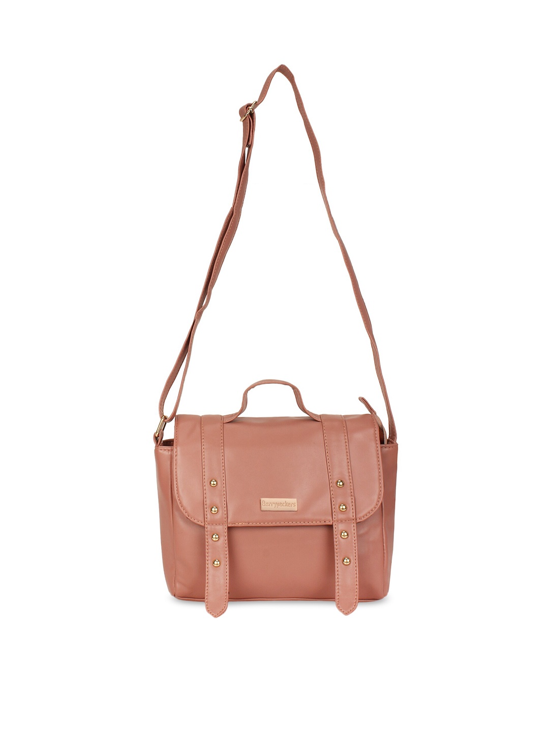 

Berrypeckers Peach-Coloured Solid Satchel