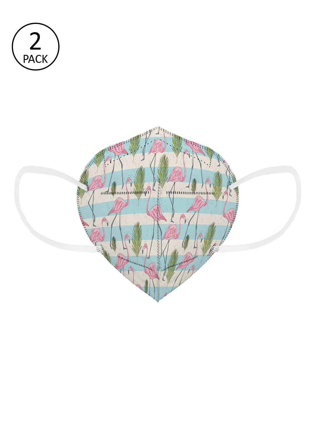 

Status Unisex Pack Of 2 Printed 4-Ply Anti-Pollution Reusable N95 Masks, Pink