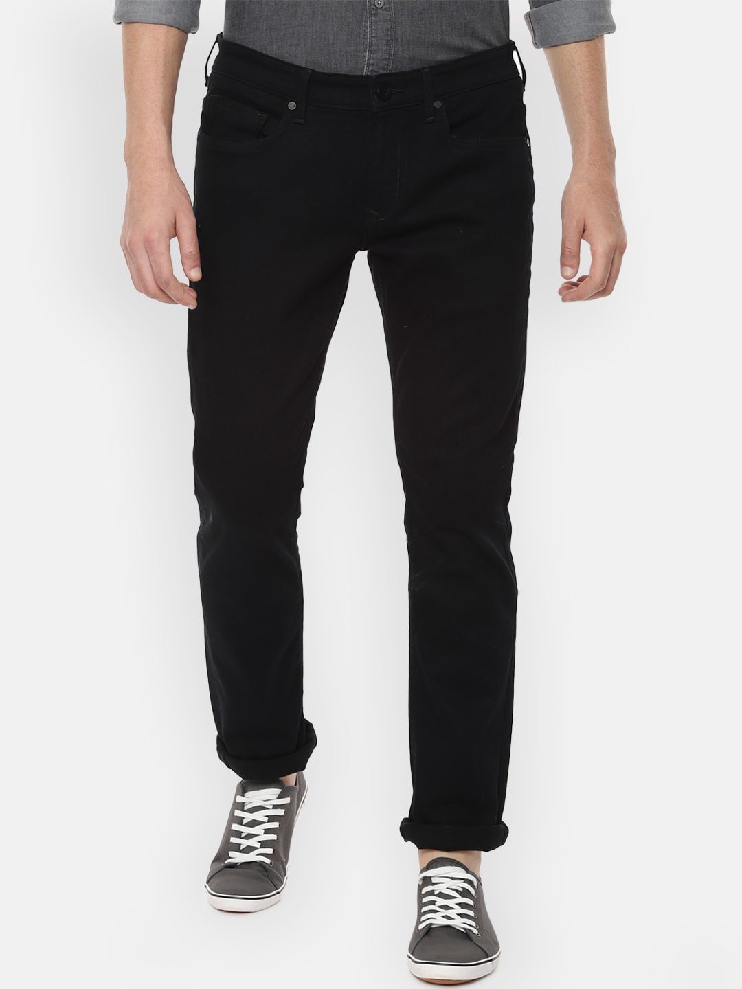 Louis Philippe Jeans Men Black Slim Fit Jeans