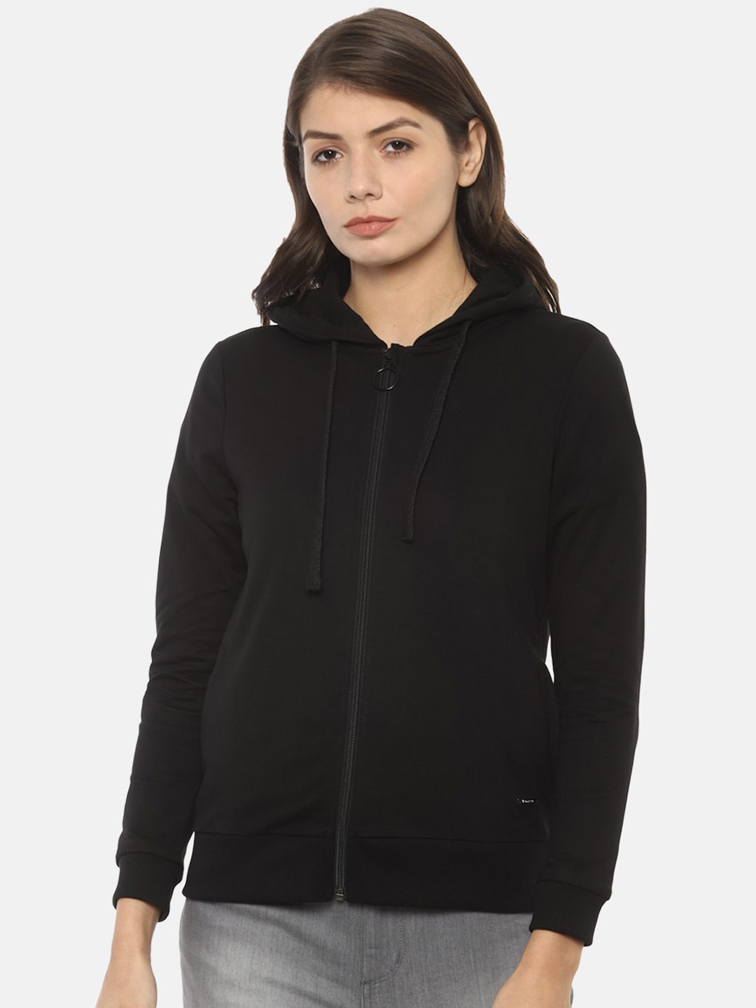 

Van Heusen Woman Women Black Solid Sweatshirt