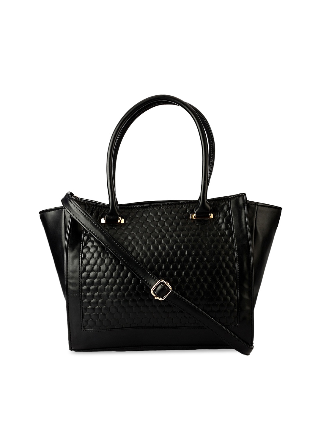 

Berrypeckers Black Solid Quilted Shoulder Bag