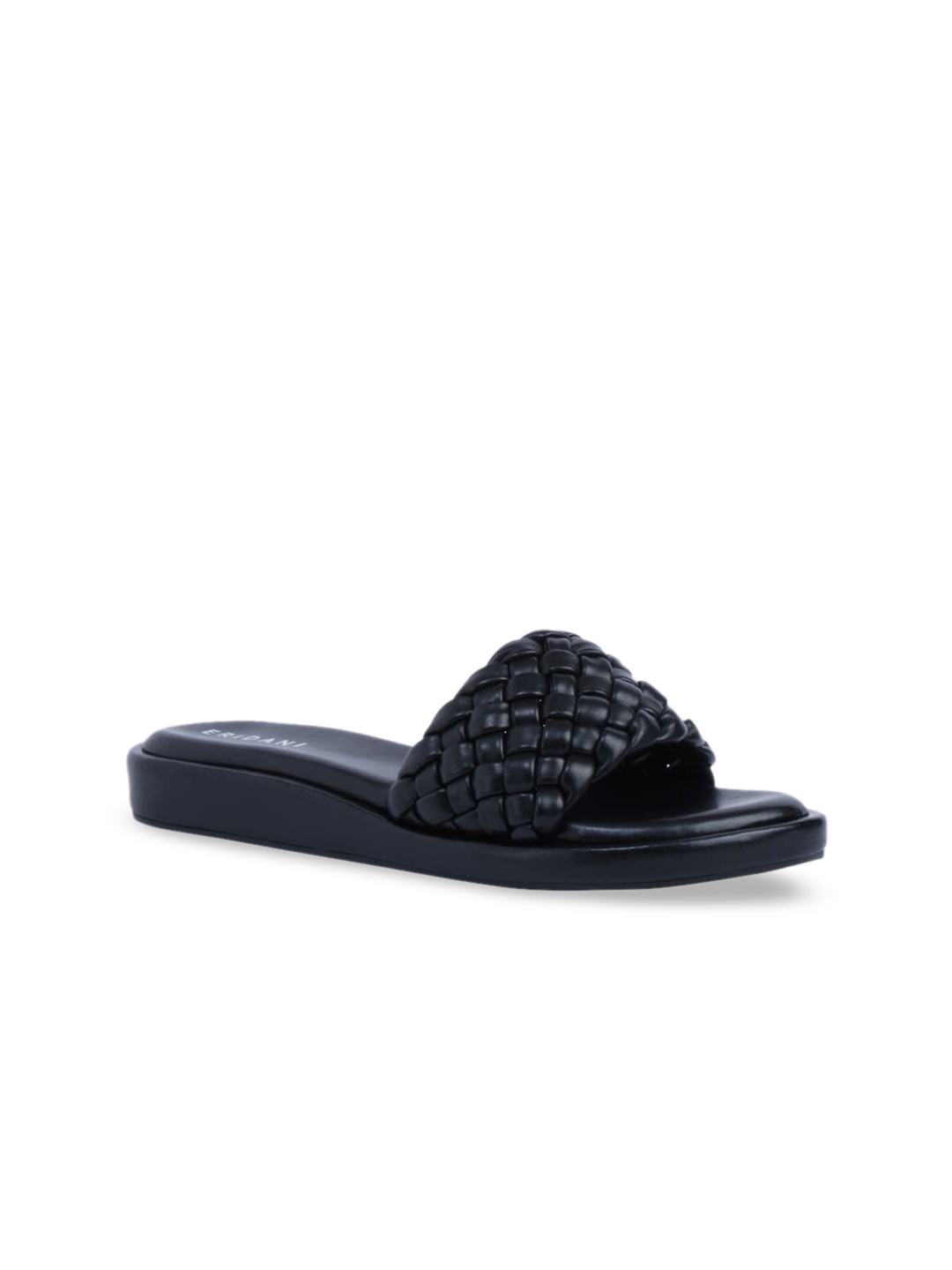 

ERIDANI Women Black Open Toe Flats