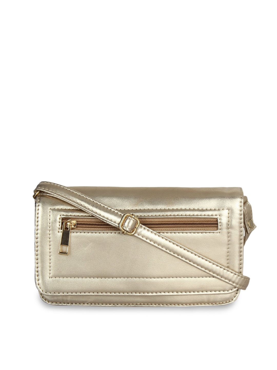 

Berrypeckers Gold-Toned Solid Sling Bag
