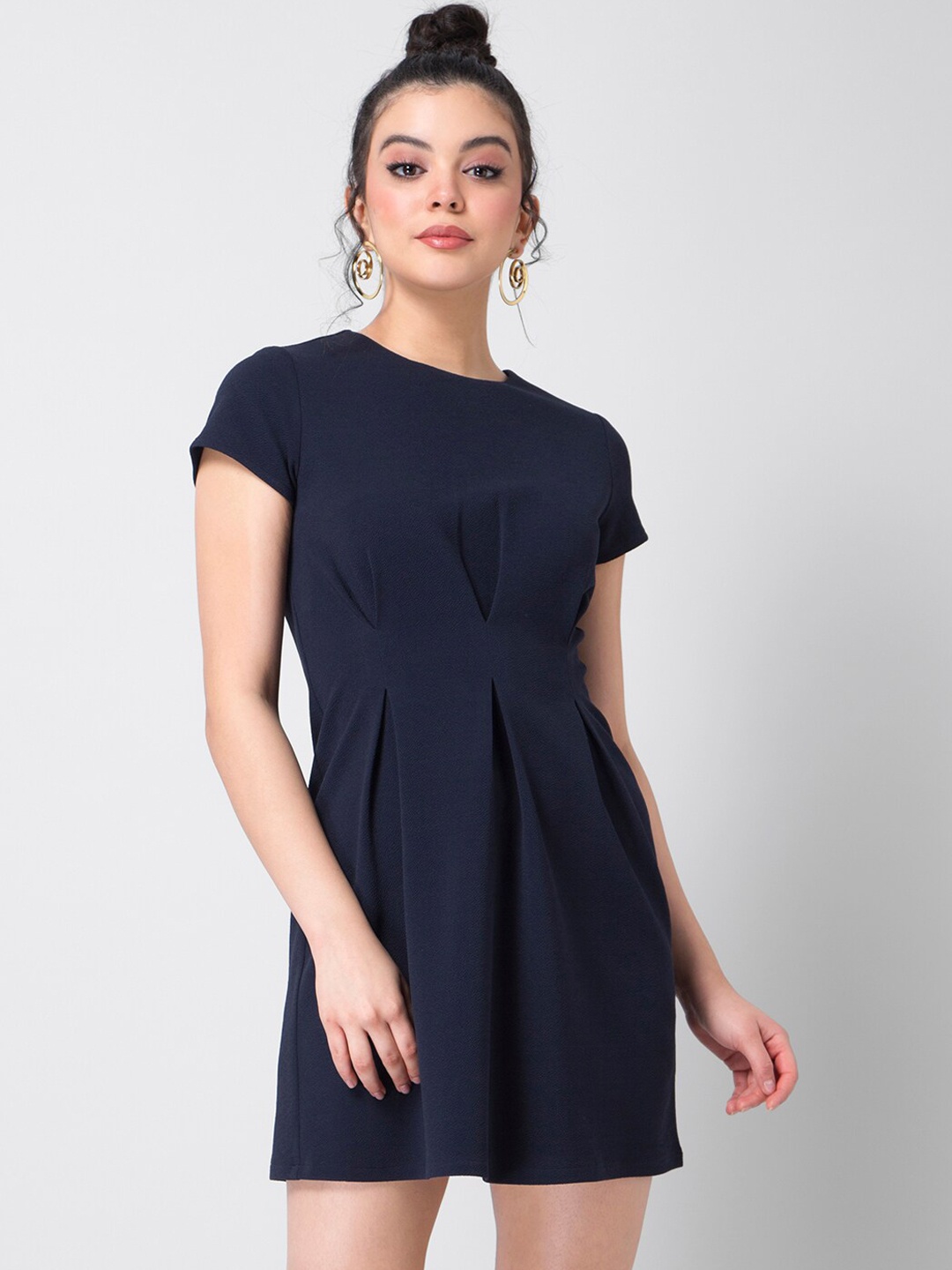 

FabAlley Navy Blue Sheath Dress