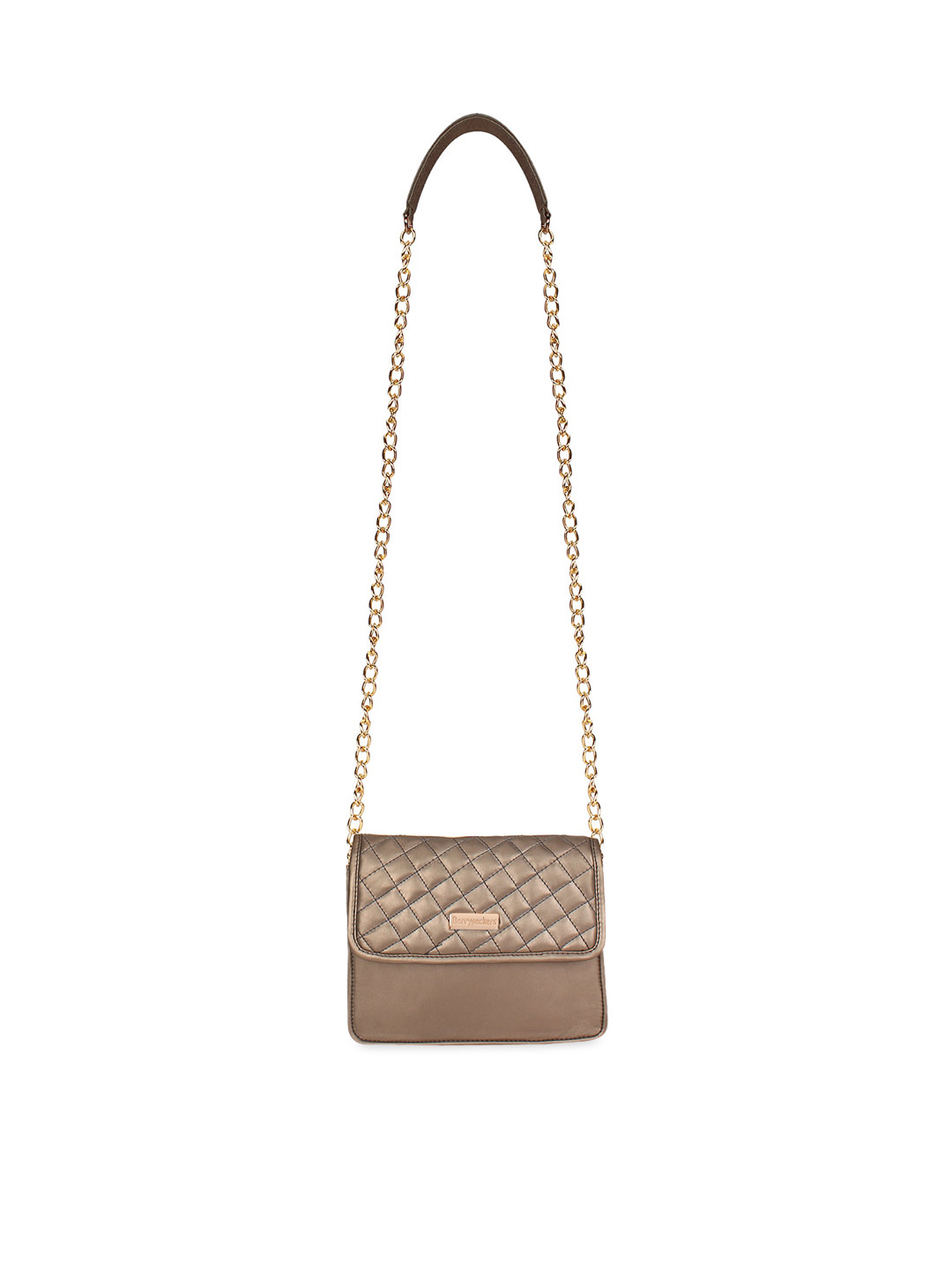 

Berrypeckers Gold-Toned Solid Sling Bag