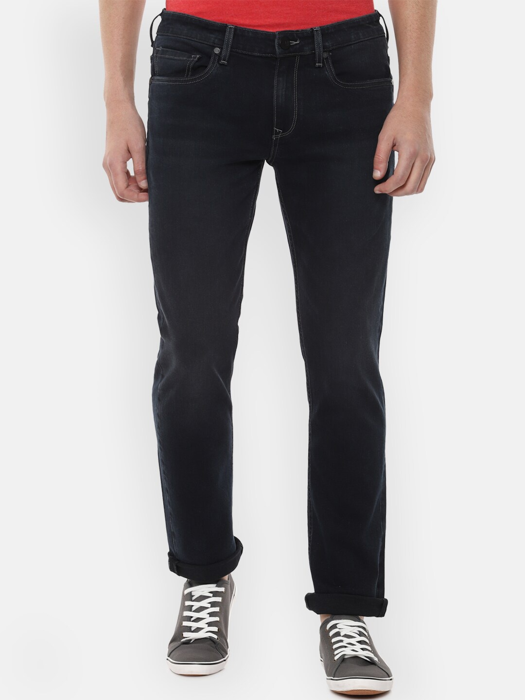 Louis Philippe Jeans Men Navy Blue Slim Fit Stretchable Jeans