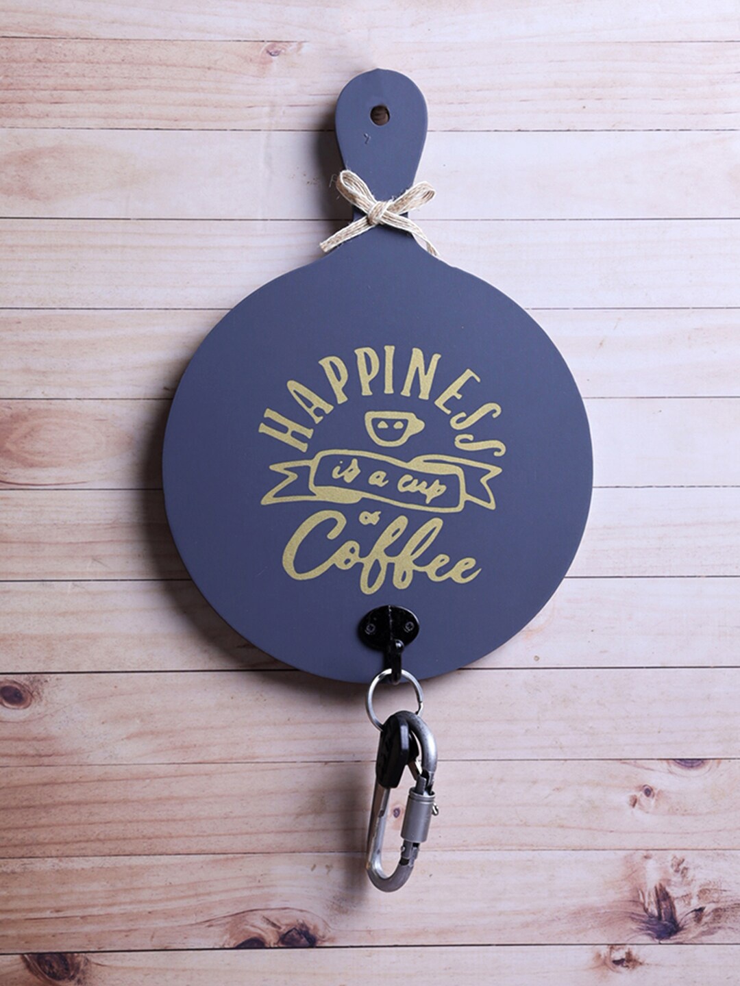 

A Vintage Affair- Home Decor Blue & Gold-Toned Printed Wooden Key Holder