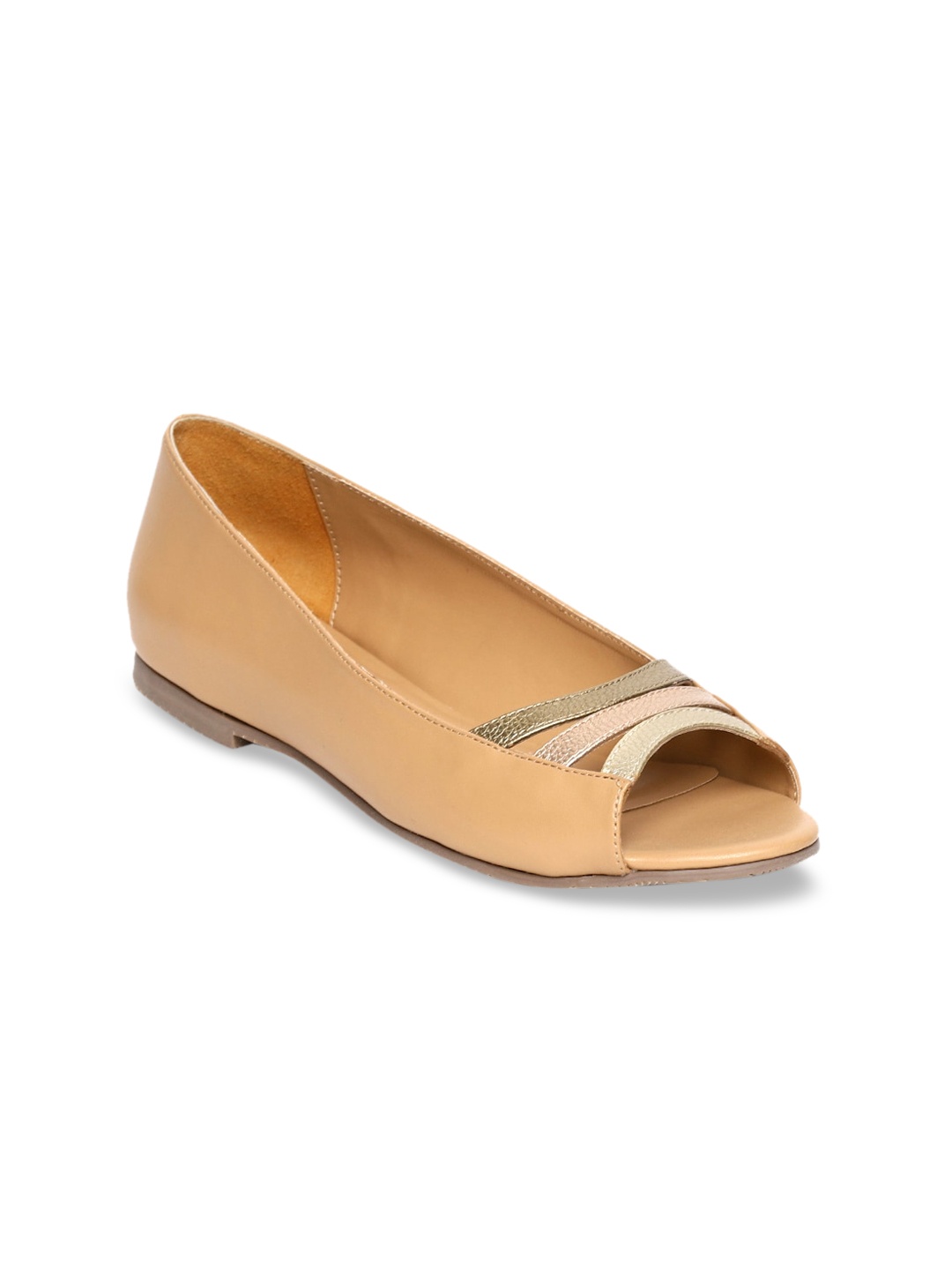 

Milano Torre Women Tan Flats Ballerinas