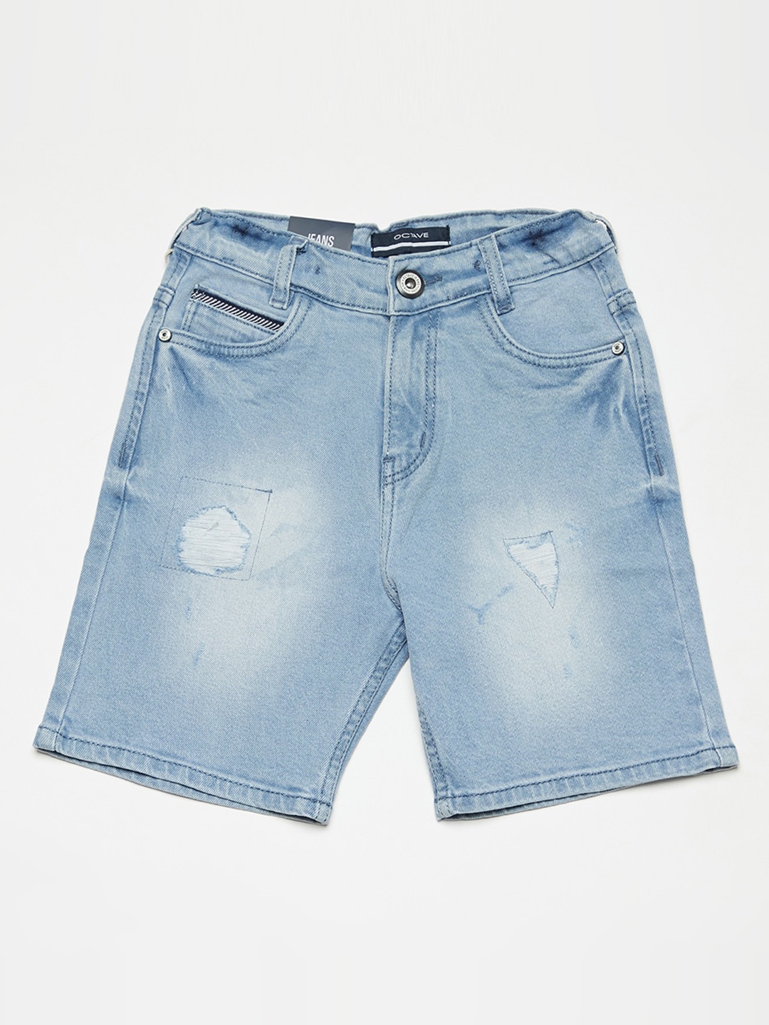 

Octave Boys Blue Washed Regular Fit Denim Shorts
