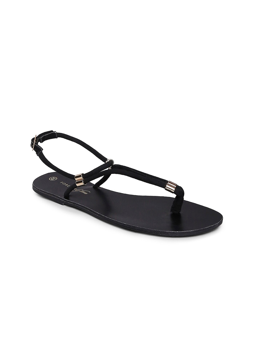 

Forever Glam by Pantaloons Women Black Open Toe Flats