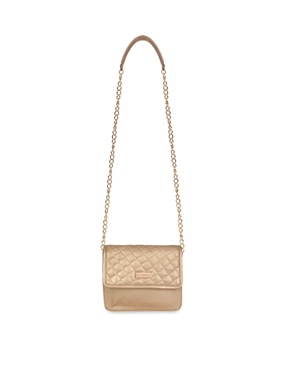 

Berrypeckers Gold-Toned Solid Sling Bag