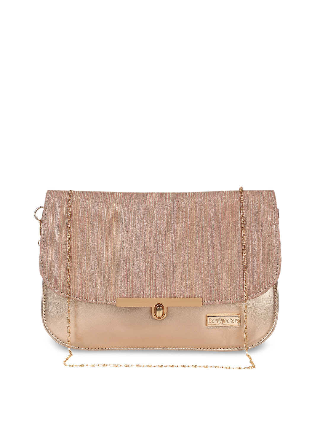 

Berrypeckers Gold-Toned Textured Sling Bag