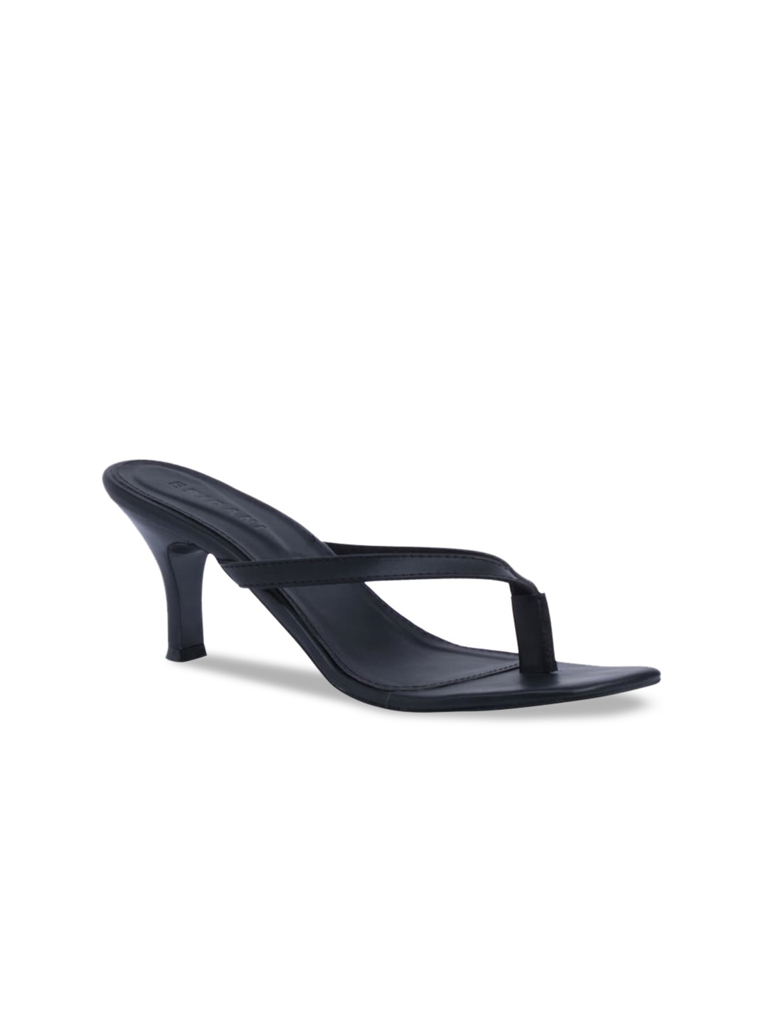 

ERIDANI Women Black Solid Sandals