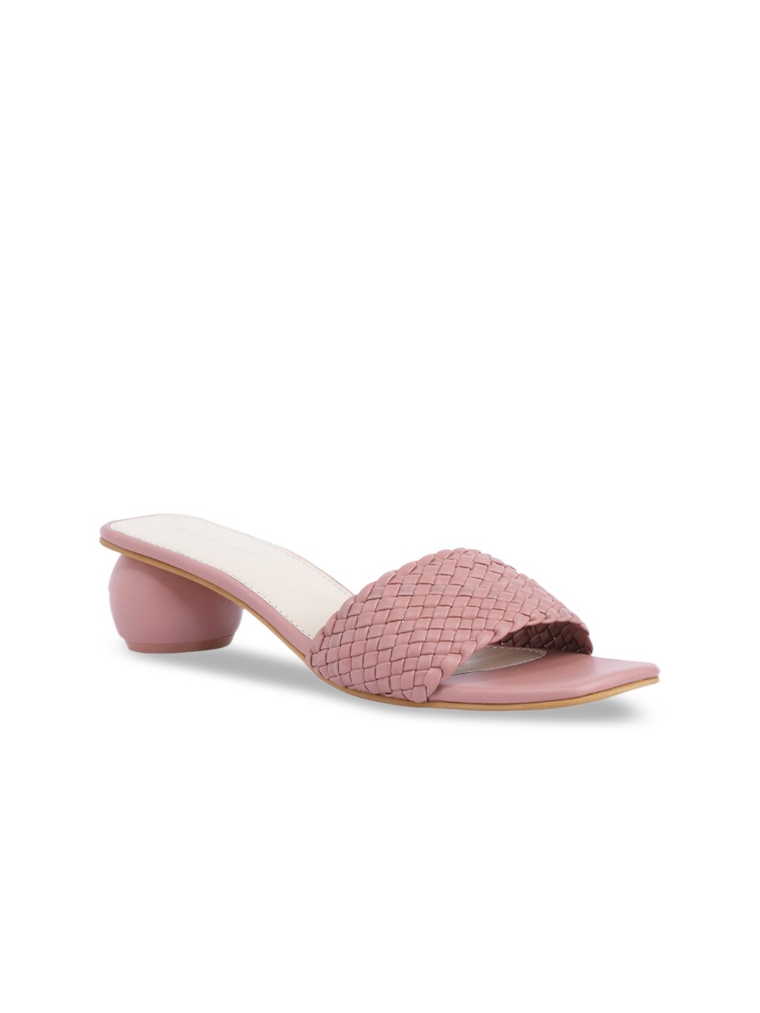 

ERIDANI Women Pink Woven Design Sandals