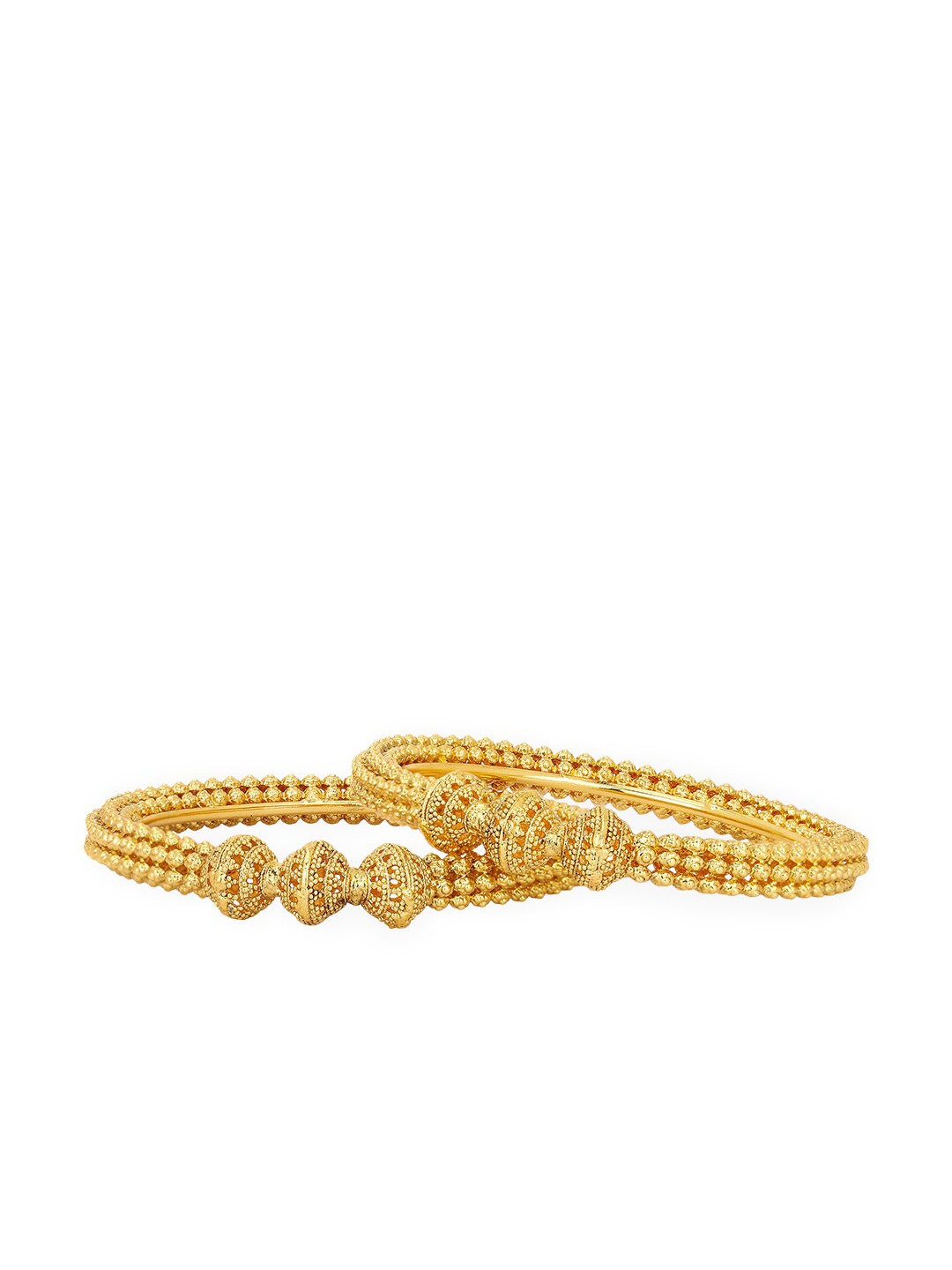

Adwitiya Collection Set Of 2 24CT Gold-Plated Handcrafted Bangles