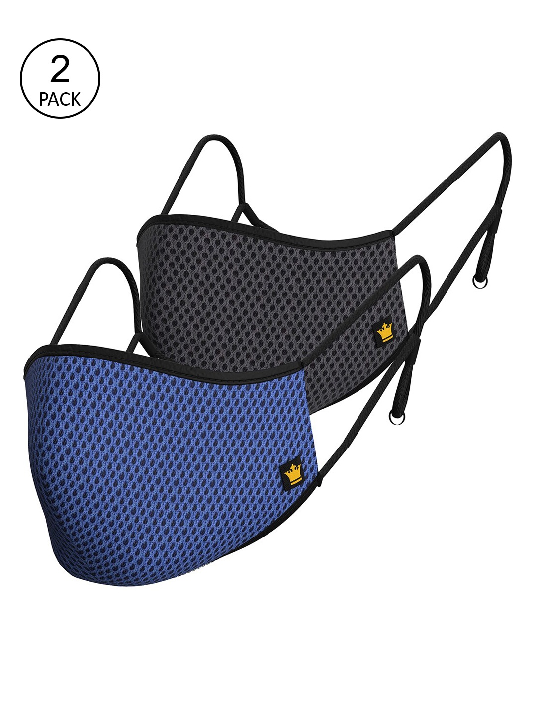 

Louis Philippe Men Pack Of 2 Assorted 7-Ply Reusable Cotton Protective Outdoor Masks