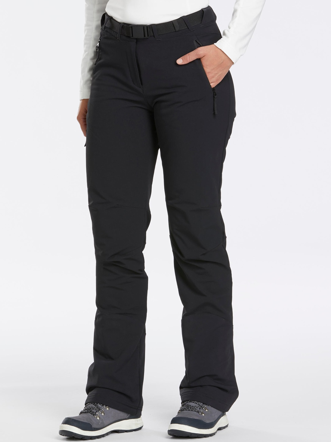 

Quechua By Decathlon Women Black Regular Fit Solid Regular Trousers
