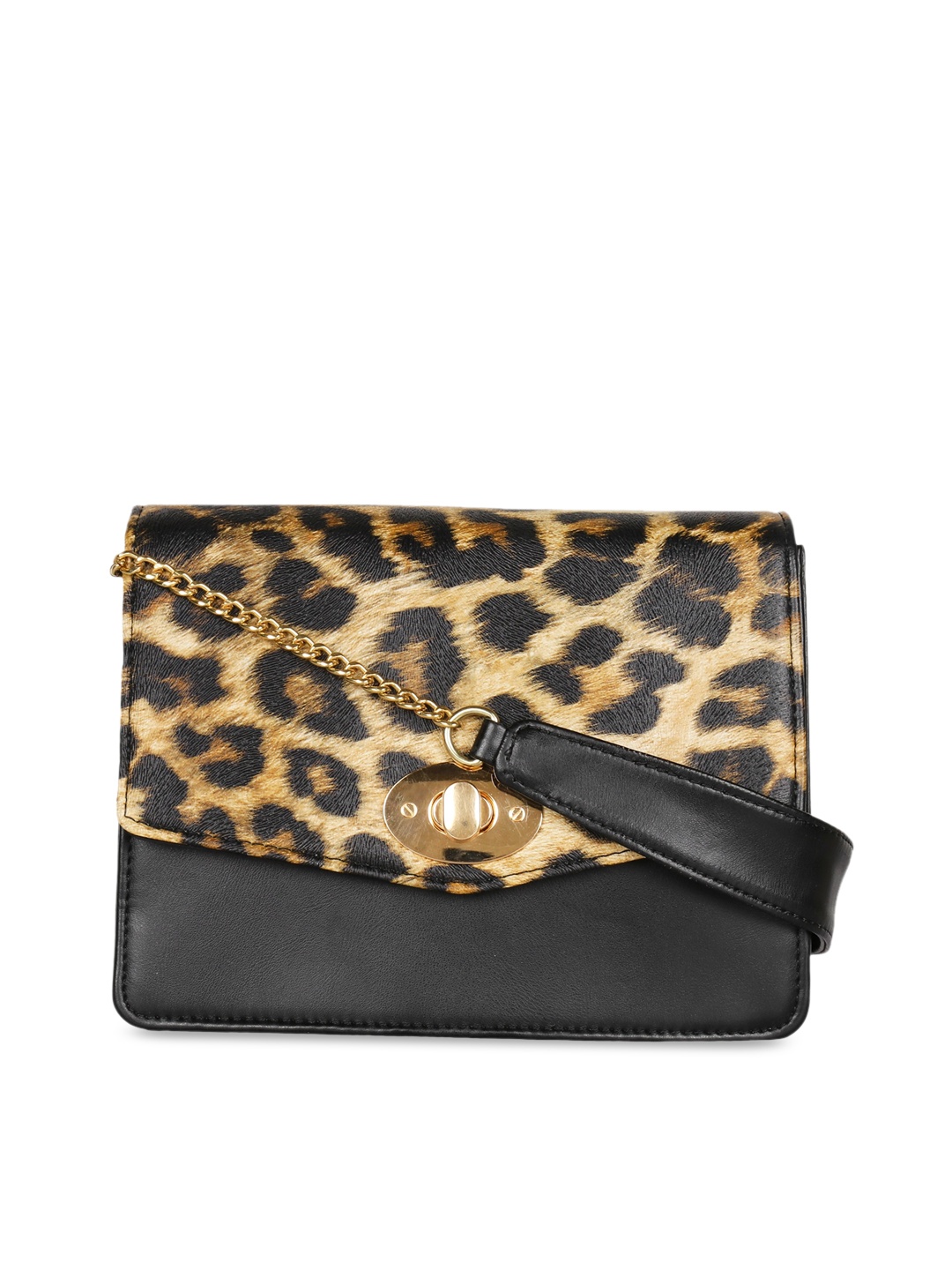 

Berrypeckers Black Animal Printed Sling Bag