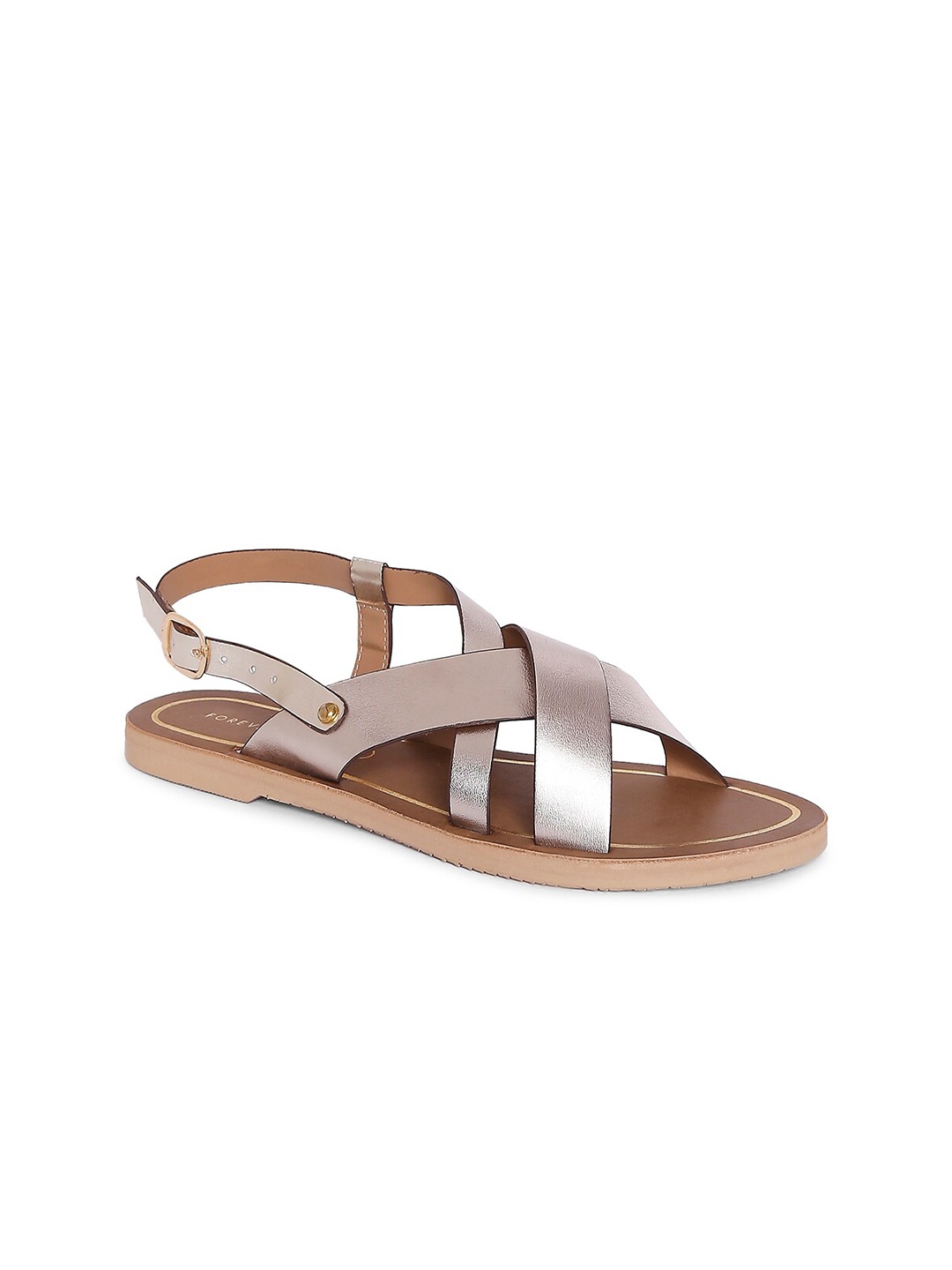 

Forever Glam by Pantaloons Women Gold-Toned Open Toe Flats